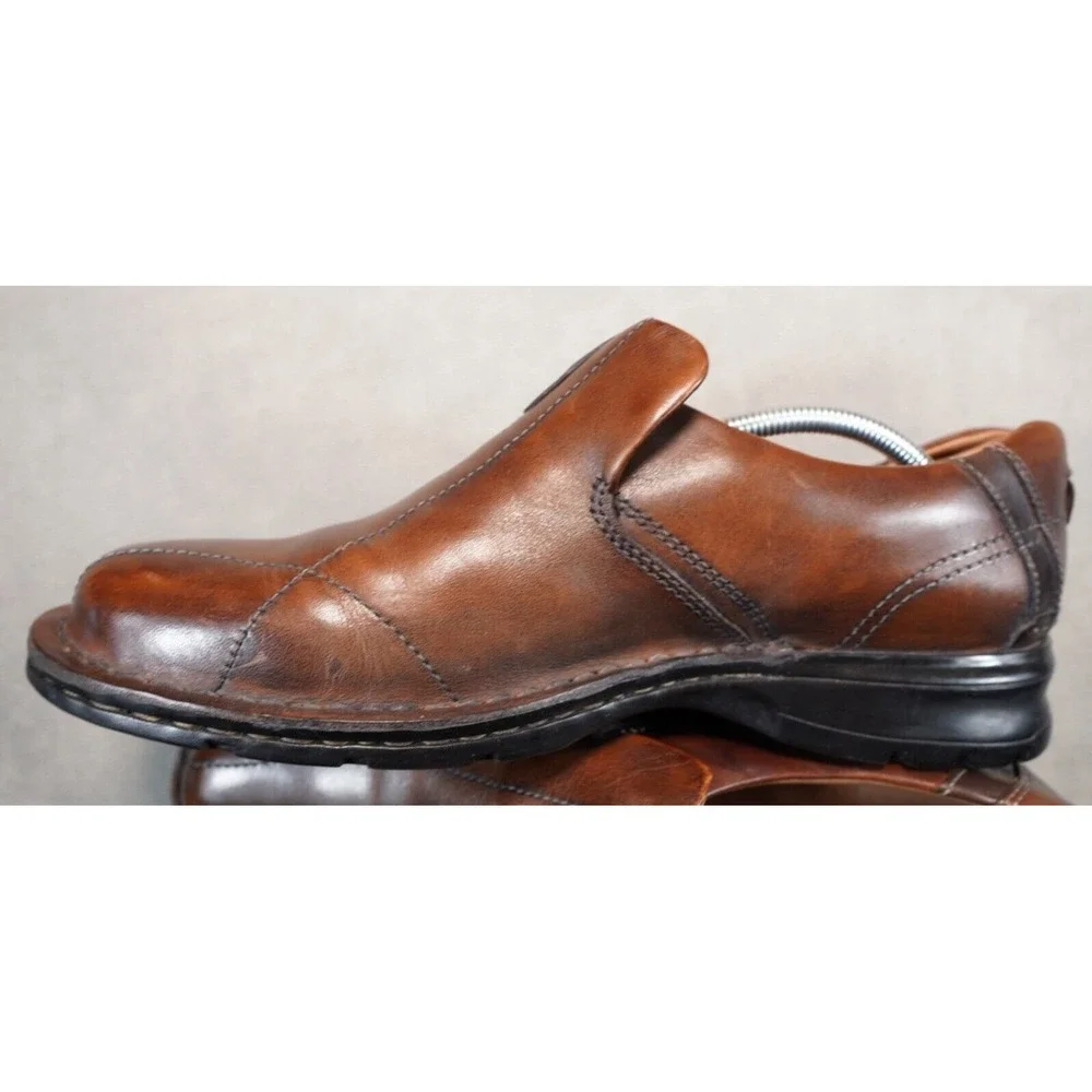 Clarks Men's 11.5 M‎ Brown Smooth Dress Loafer Style 70846